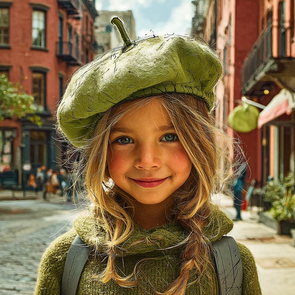Lilypad beret - realized on figure